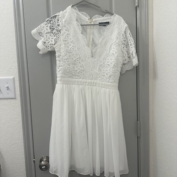 Lulu’s Elegant White Dress - Picture 2 of 2